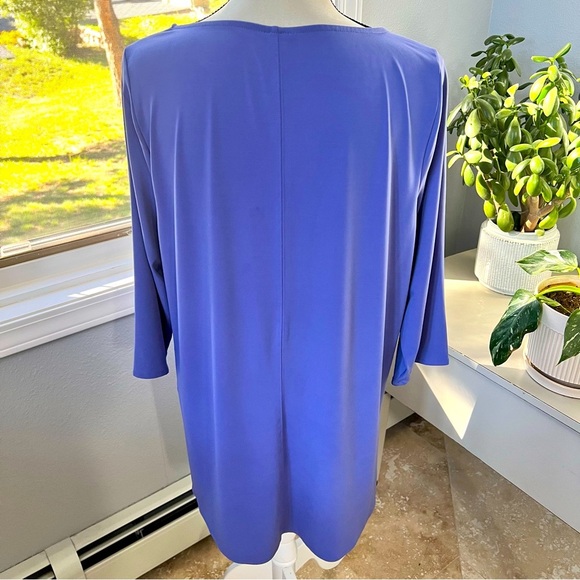 Women’s boat-neck three-quarter sleeve tunic - Picture 3 of 4